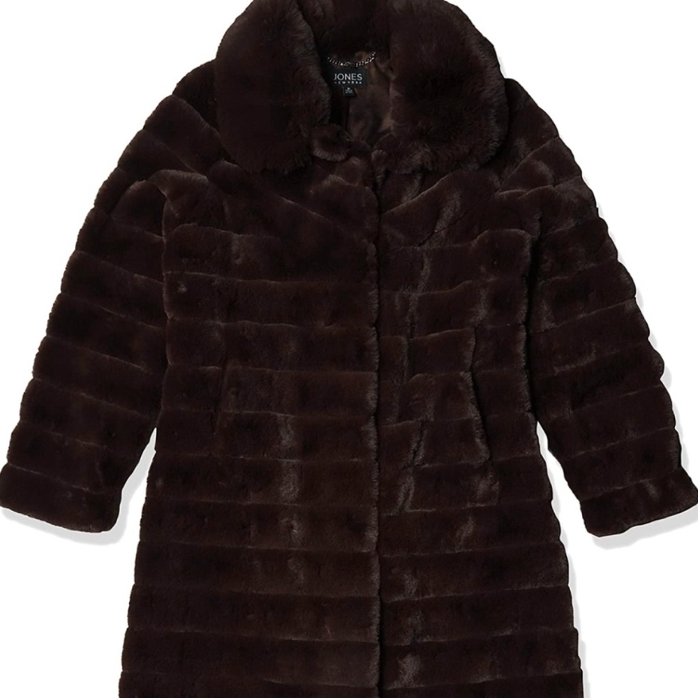 Jones New York - Black Faux Fur coat - Small